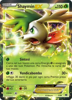 Carta Shaymin-EX dell'espansione Destini Futuri, numero 5/99