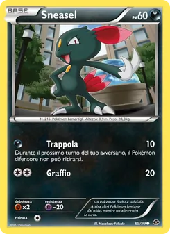 Carta Sneasel dell'espansione Destini Futuri, numero 69/99