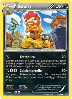 Carta Scrafty dell'espansione Destini Futuri, numero 74/99