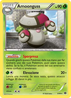 Carta Amoonguss dell'espansione Destini Futuri, numero 9/99