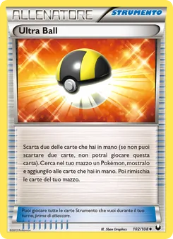 Carta Ultra Ball dell'espansione Esploratori delle Tenebre, numero 102/108