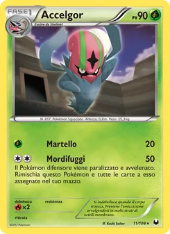 Carta Accelgor dell'espansione Esploratori delle Tenebre, numero 11/108