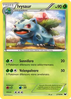 Carta Ivysaur dell'espansione Esploratori delle Tenebre, numero 2/108