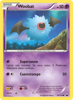 Carta Woobat dell'espansione Esploratori delle Tenebre, numero 50/108