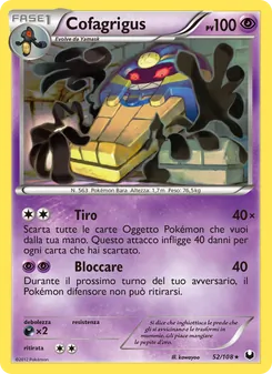 Carta Cofagrigus dell'espansione Esploratori delle Tenebre, numero 52/108