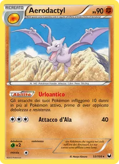 Carta Aerodactyl dell'espansione Esploratori delle Tenebre, numero 53/108
