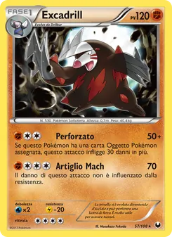 Carta Excadrill dell'espansione Esploratori delle Tenebre, numero 57/108