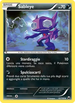 Carta Sableye dell'espansione Esploratori delle Tenebre, numero 62/108