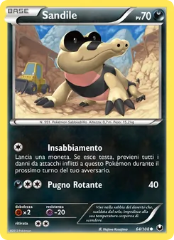 Carta Sandile dell'espansione Esploratori delle Tenebre, numero 64/108