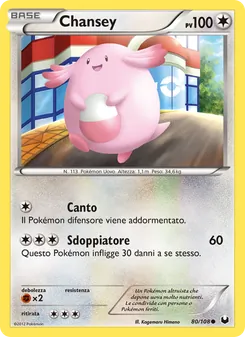 Carta Chansey dell'espansione Esploratori delle Tenebre, numero 80/108