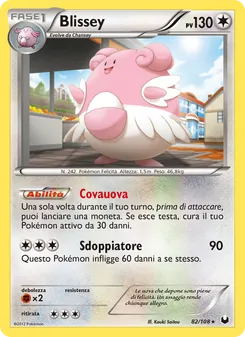 Carta Blissey dell'espansione Esploratori delle Tenebre, numero 82/108