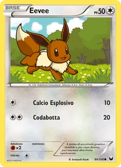 Carta Eevee dell'espansione Esploratori delle Tenebre, numero 84/108