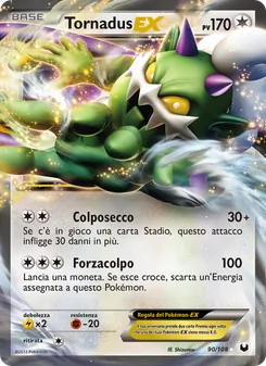 Carta Tornadus-EX dell'espansione Esploratori delle Tenebre, numero 90/108