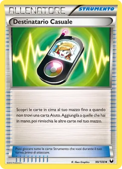 Carta Destinatario Casuale dell'espansione Esploratori delle Tenebre, numero 99/108