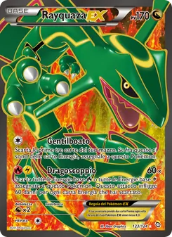 Carta Rayquaza-EX dell'espansione Stirpe dei Draghi, numero 123/124