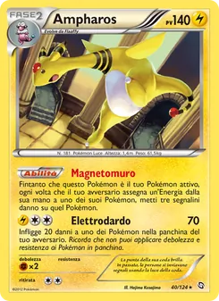 Carta Ampharos dell'espansione Stirpe dei Draghi, numero 40/124