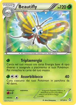 Carta Beautifly dell'espansione Stirpe dei Draghi, numero 8/124