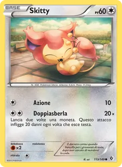 Carta Skitty dell'espansione Confini Varcati, numero 113/149