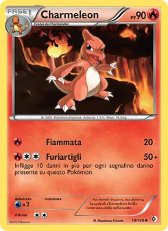 Carta Charmeleon dell'espansione Confini Varcati, numero 19/149