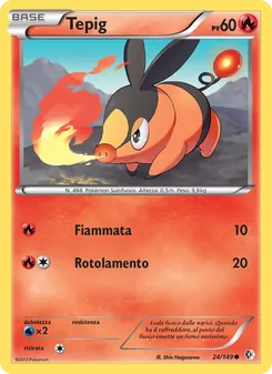Carta Tepig dell'espansione Confini Varcati, numero 24/149
