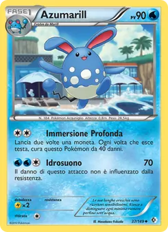 Carta Azumarill dell'espansione Confini Varcati, numero 37/149