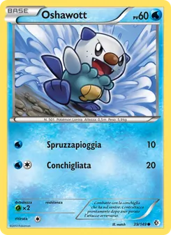 Carta Oshawott dell'espansione Confini Varcati, numero 39/149