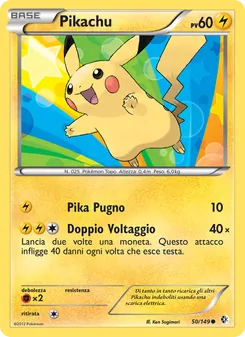 Carta Pikachu dell'espansione Confini Varcati, numero 50/149