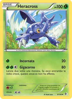 Carta Heracross dell'espansione Confini Varcati, numero 8/149