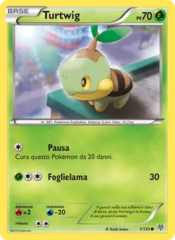 Carta Turtwig dell'espansione Uragano Plasma, numero 1/135