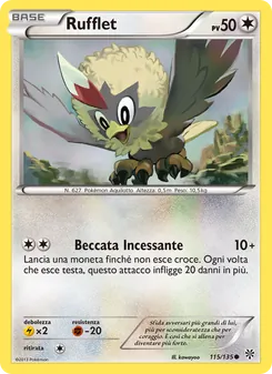 Carta Rufflet dell'espansione Uragano Plasma, numero 115/135