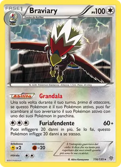 Carta Braviary dell'espansione Uragano Plasma, numero 116/135