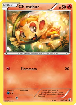 Carta Chimchar dell'espansione Uragano Plasma, numero 15/135