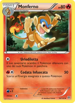 Carta Monferno dell'espansione Uragano Plasma, numero 16/135