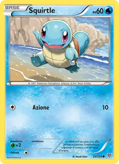Carta Squirtle dell'espansione Uragano Plasma, numero 24/135