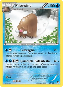 Carta Piloswine dell'espansione Uragano Plasma, numero 27/135