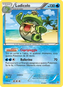 Carta Ludicolo dell'espansione Uragano Plasma, numero 31/135