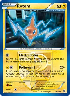 Carta Rotom dell'espansione Uragano Plasma, numero 49/135