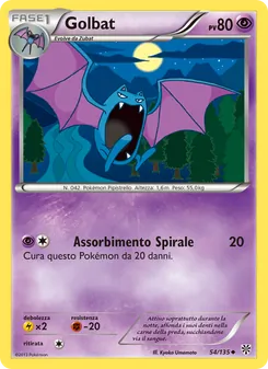 Carta Golbat dell'espansione Uragano Plasma, numero 54/135