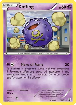 Carta Koffing dell'espansione Uragano Plasma, numero 57/135