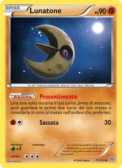 Carta Lunatone dell'espansione Uragano Plasma, numero 73/135
