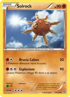 Carta Solrock dell'espansione Uragano Plasma, numero 74/135