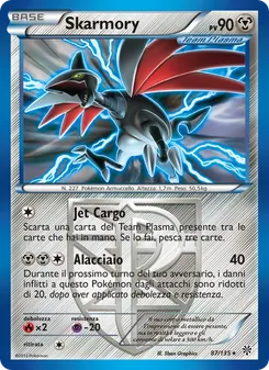 Carta Skarmory dell'espansione Uragano Plasma, numero 87/135