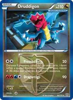 Carta Druddigon dell'espansione Uragano Plasma, numero 94/135