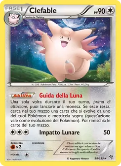 Carta Clefable dell'espansione Uragano Plasma, numero 98/135