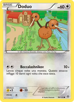 Carta Doduo dell'espansione Uragano Plasma, numero 99/135
