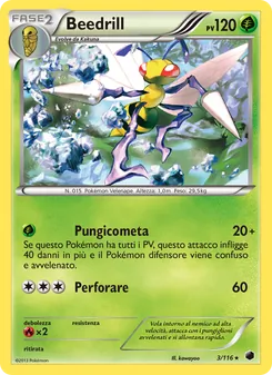 Carta Beedrill dell'espansione Glaciazione Plasma, numero 3/116