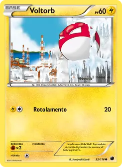 Carta Voltorb dell'espansione Glaciazione Plasma, numero 32/116