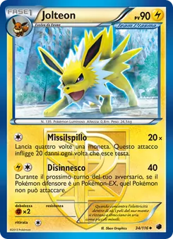 Carta Jolteon dell'espansione Glaciazione Plasma, numero 34/116