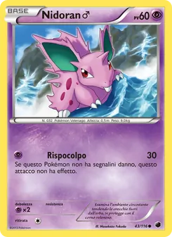 Carta Nidoran♂ dell'espansione Glaciazione Plasma, numero 43/116