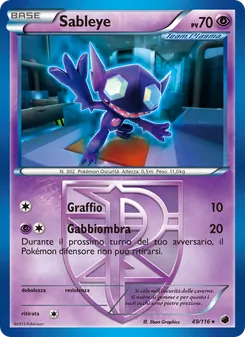 Carta Sableye dell'espansione Glaciazione Plasma, numero 49/116